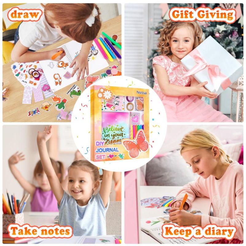 Kit de Diario DIY Nsrzua para Niñas de 8 a 14 años – Regalo