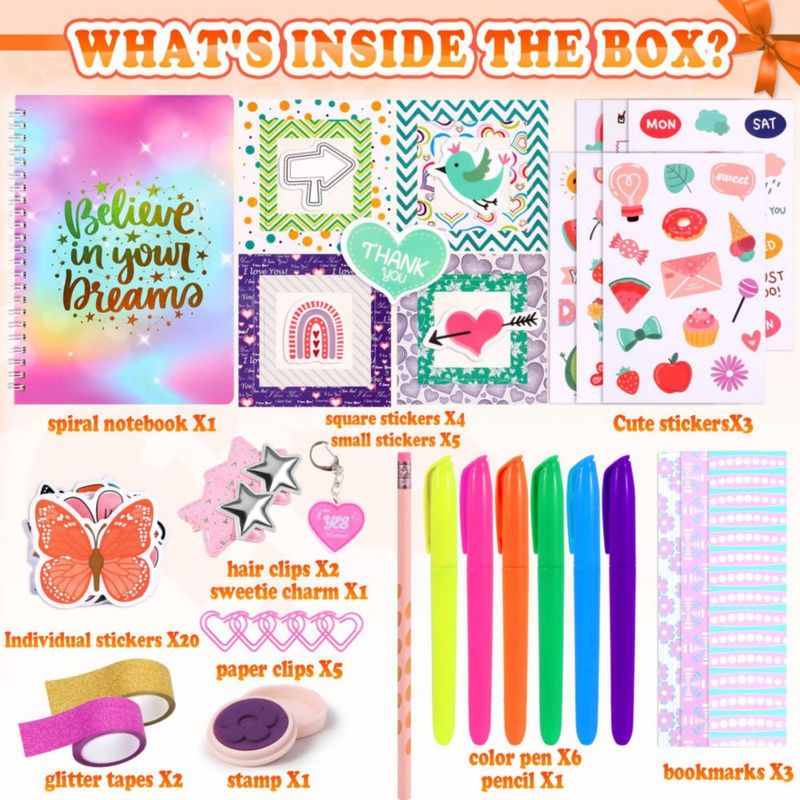 Kit de Diario DIY Nsrzua para Niñas de 8 a 14 años – Regalo