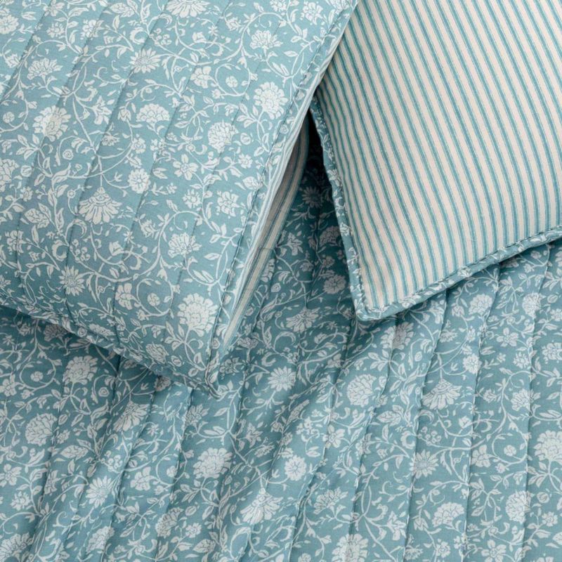 Juego de cama Wonderful Queen 224 x 234 cm azul floral