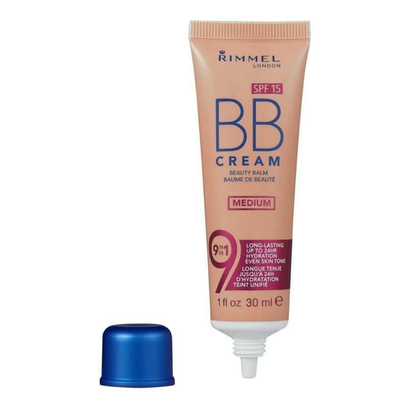Crema BB Rimmel London 9 en 1 ligera SPF 15 30 ml mediana