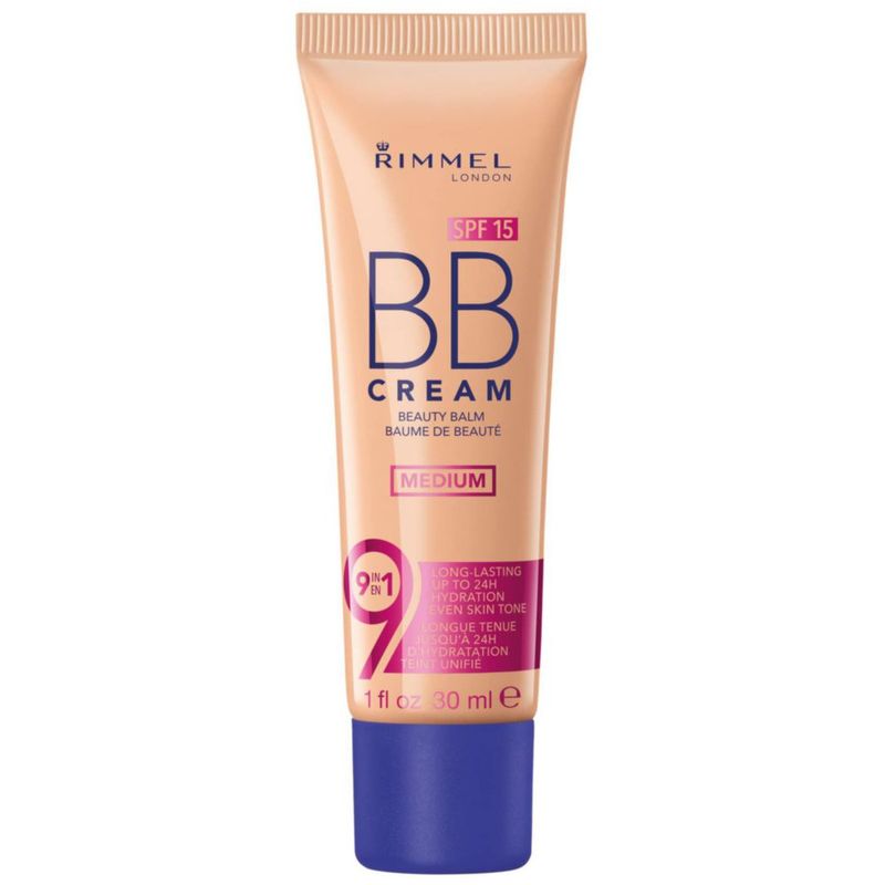 Crema BB Rimmel London 9 en 1 ligera SPF 15 30 ml mediana