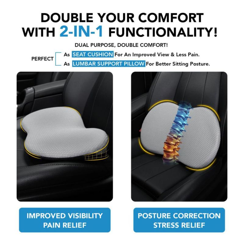 Cojín de Cuña para Asiento de Coche kingphenix de Espuma Viscoelástica