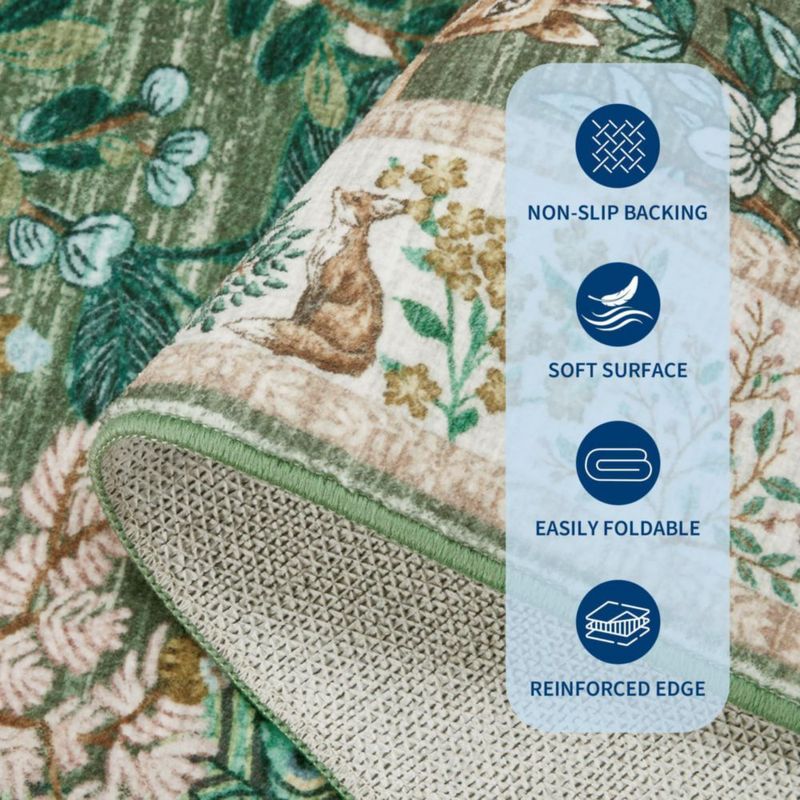 Alfombra GarveeHome 152 cm × 305 cm Lavable Antideslizante Selva