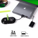 Conmutador KVM IOGEAR de 2 puertos USB‑C 4K 30 Hz 75 W PD