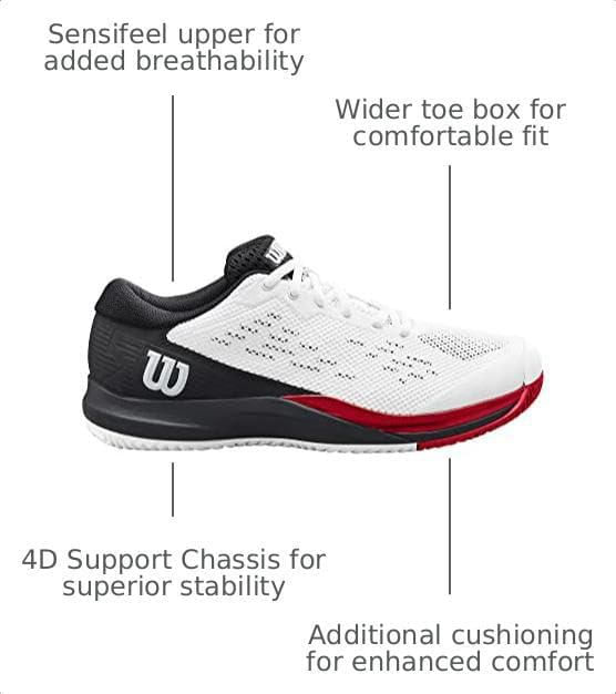 Zapatilla de Tenis WILSON Rush Pro Ace Blanca/Roja Talla 7 US