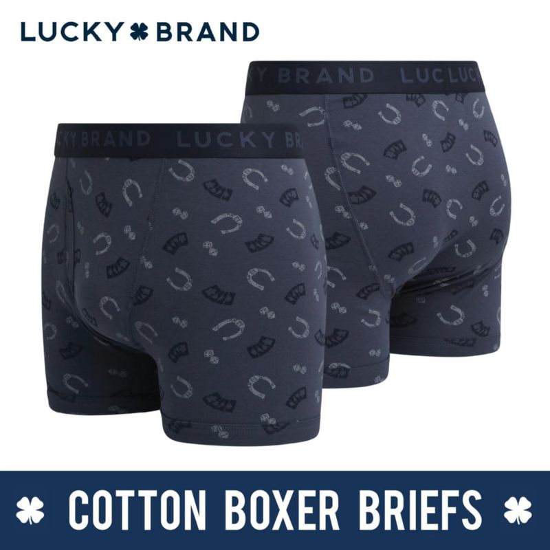 Calzoncillos tipo boxer Lucky Brand pack de 6 10 cm algodón