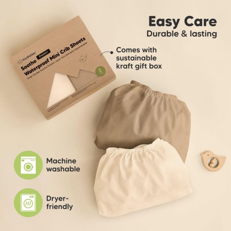 Sábana Ajustable KeaBabies 97x66 cm Pack de 2 Impermeable