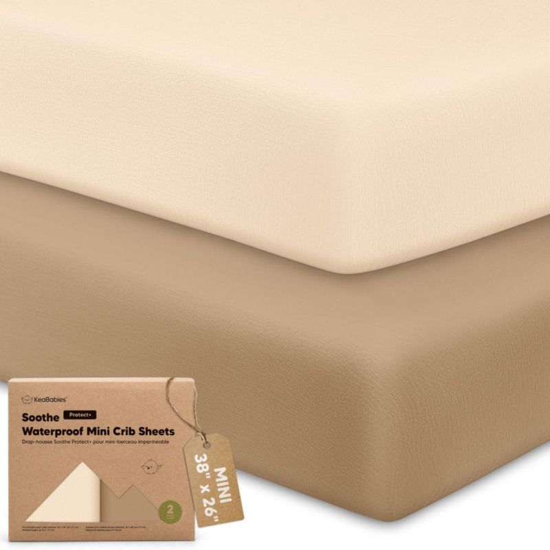 Sábana Ajustable KeaBabies 97x66 cm Pack de 2 Impermeable