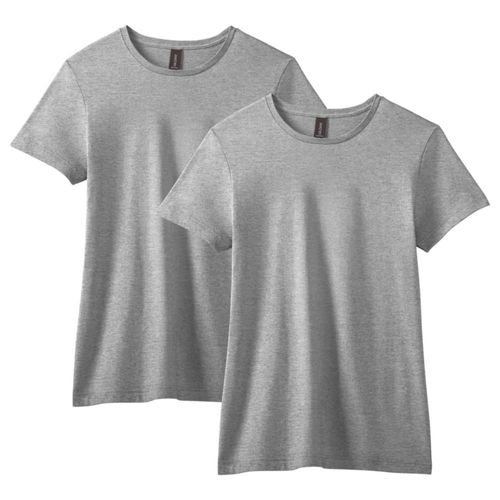 Camiseta Gildan G64000L Gris Deportivo 2‑Pack talla S