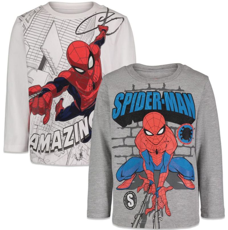 CAMISETA Marvel Spider-Man 2 unidades manga larga 2T