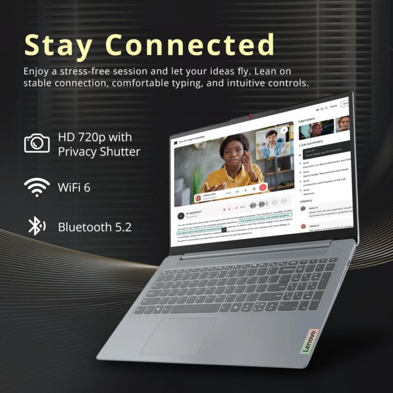 Portátil Lenovo IdeaPad 15.6" 8 GB RAM 288 GB SSD Wi‑Fi 6