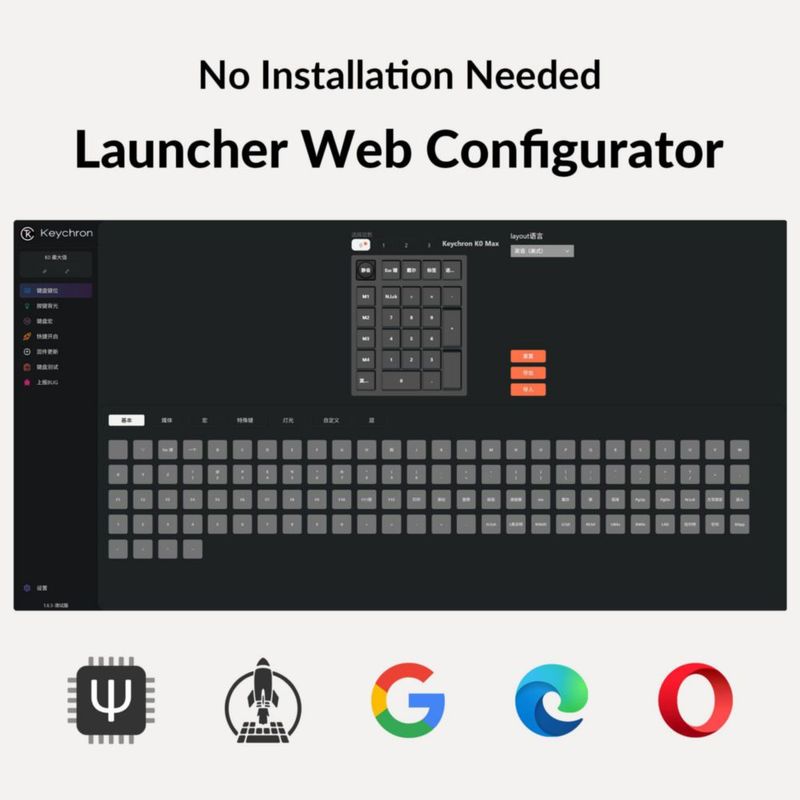 Teclado numérico inalámbrico Keychron K0 Max de 27 teclas con interruptor Red silencioso
