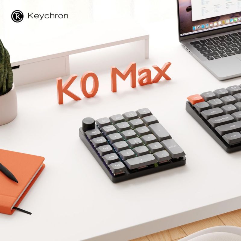 Teclado numérico inalámbrico Keychron K0 Max de 27 teclas con interruptor Red silencioso