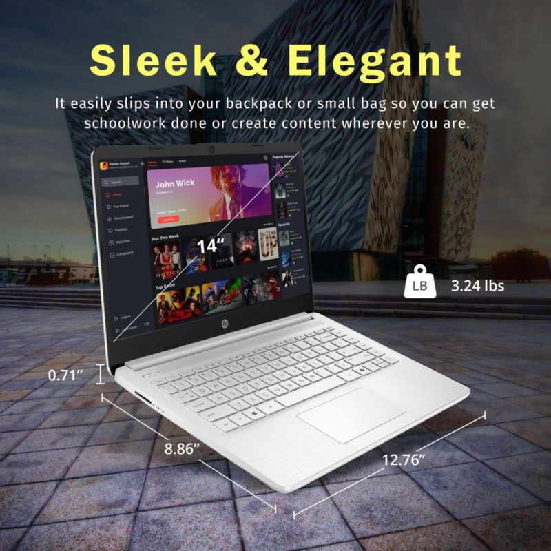 Portátil HP 35 cm 4 GB RAM 288 GB SSD Windows 11 Wi‑Fi 6