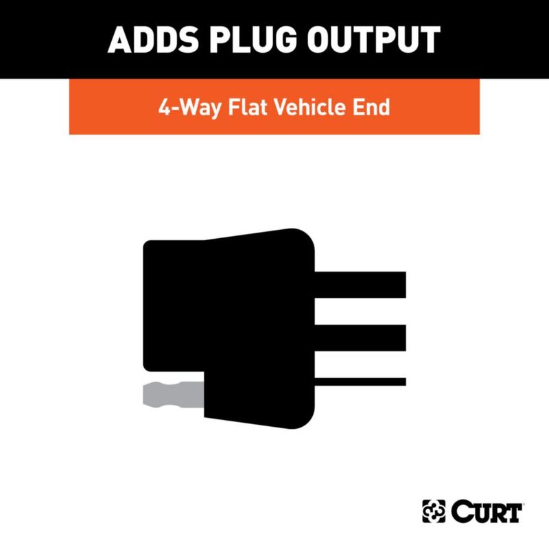 Arnés de cableado CURT USCAR 4 vías plano sin empalmes