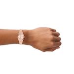 Reloj Fossil Everett Tono Rosa Oro Acero Inoxidable 27 mm