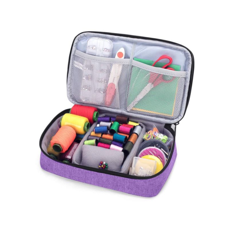 Organizador de costura LUXJA de 23 cm color púrpura de doble capa
