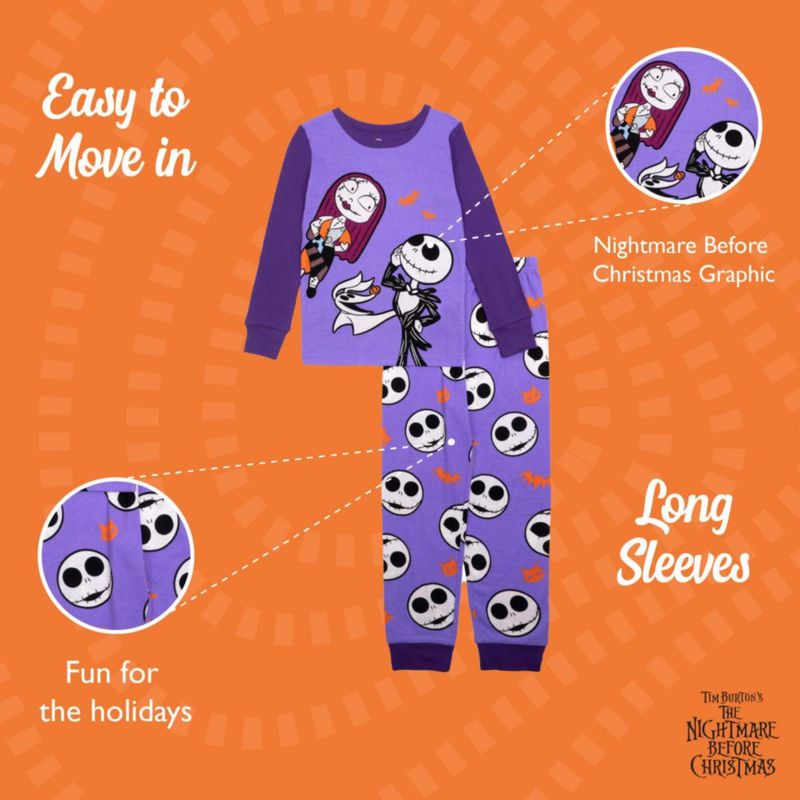 Pijamas Disney 4T de Algodón – Edición Holiday CUTE NIGHTMARE