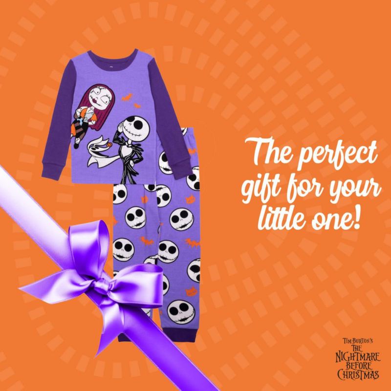 Pijamas Disney 4T de Algodón – Edición Holiday CUTE NIGHTMARE