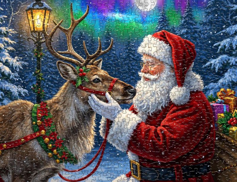 Rompecabezas Springbok 500 piezas – El reno favorito de Papá Noel