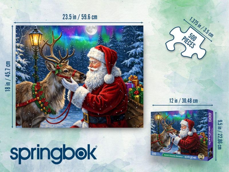 Rompecabezas Springbok 500 piezas – El reno favorito de Papá Noel
