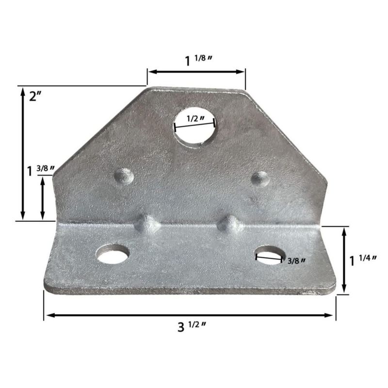 Soporte angular giratorio A.A – paquete de 8 unidades 3/8" 1/2"