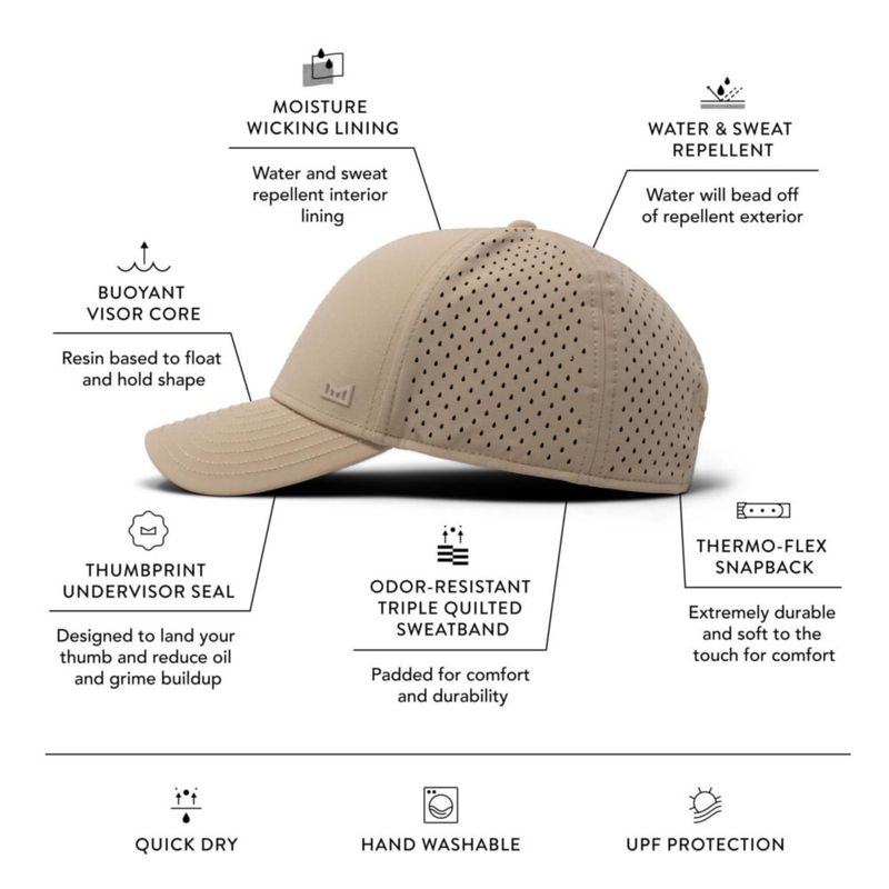 Gorra melin A-Game Hydro Caqui de estilo snapback