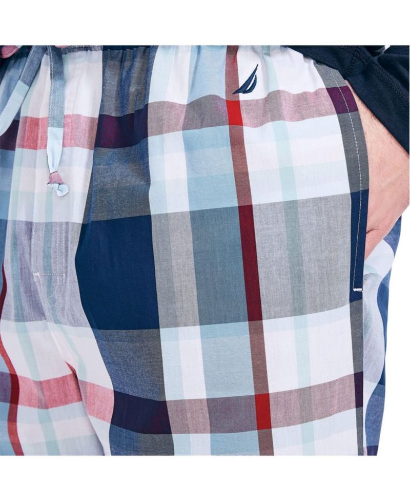 Pantalón de pijama Nautica de algodón con cintura elástica para hombre - Talla grande