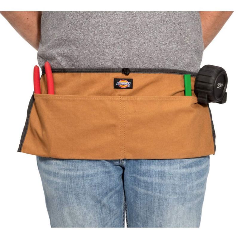 Delantal Dickies 46 cm 2 bolsillos de lona color beige/gris