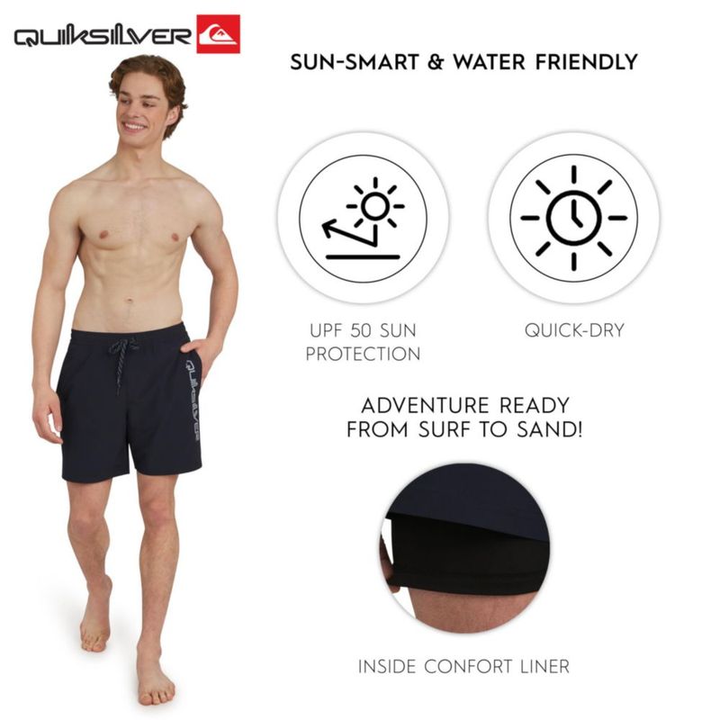 Pantalón de baño Quiksilver Medium Eclipse elástico