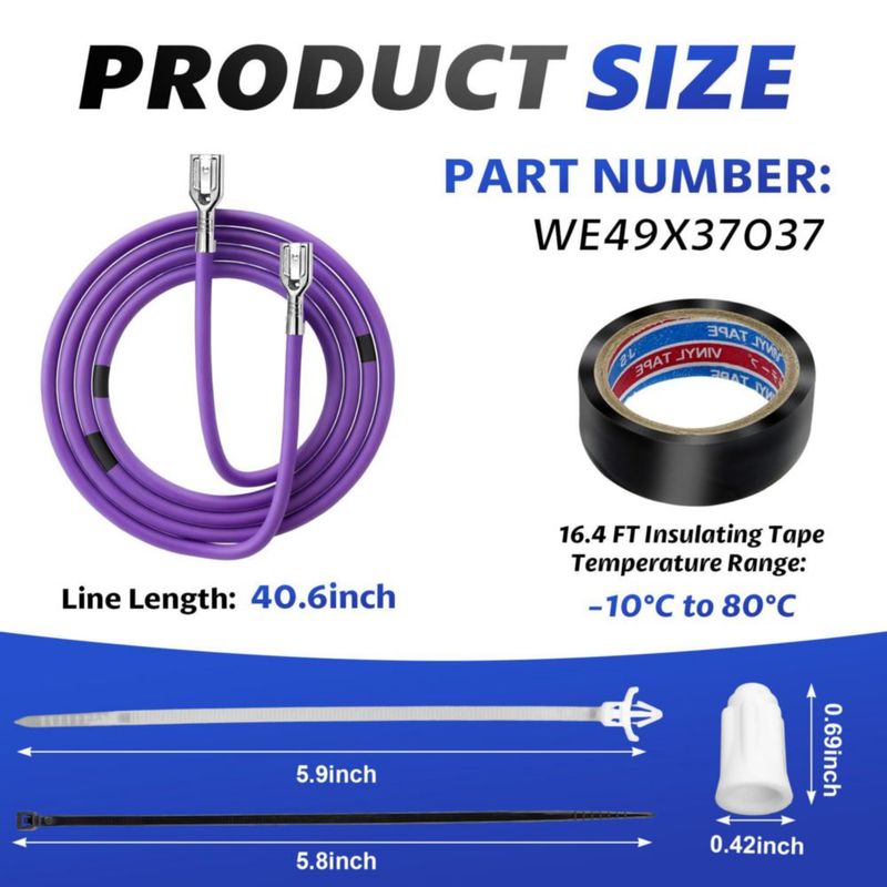 Kit de reparación de cable calefactor para secadora superbobi WE49X37037