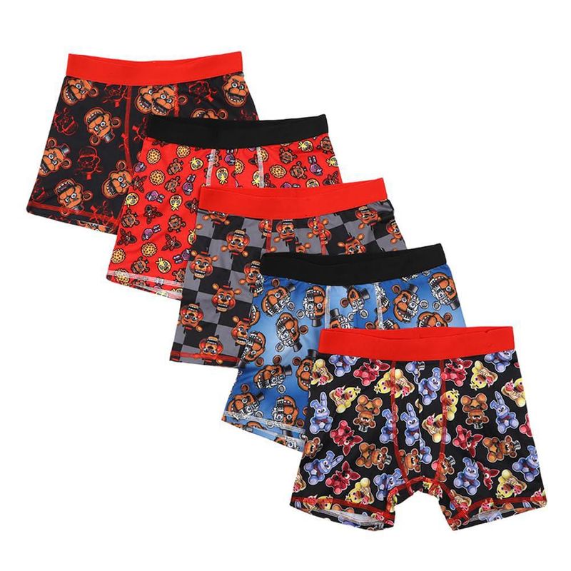 Calzoncillos tipo bóxer Bioworld talla 6 – Pack de 5 con diseños de Five Nights at Freddy's