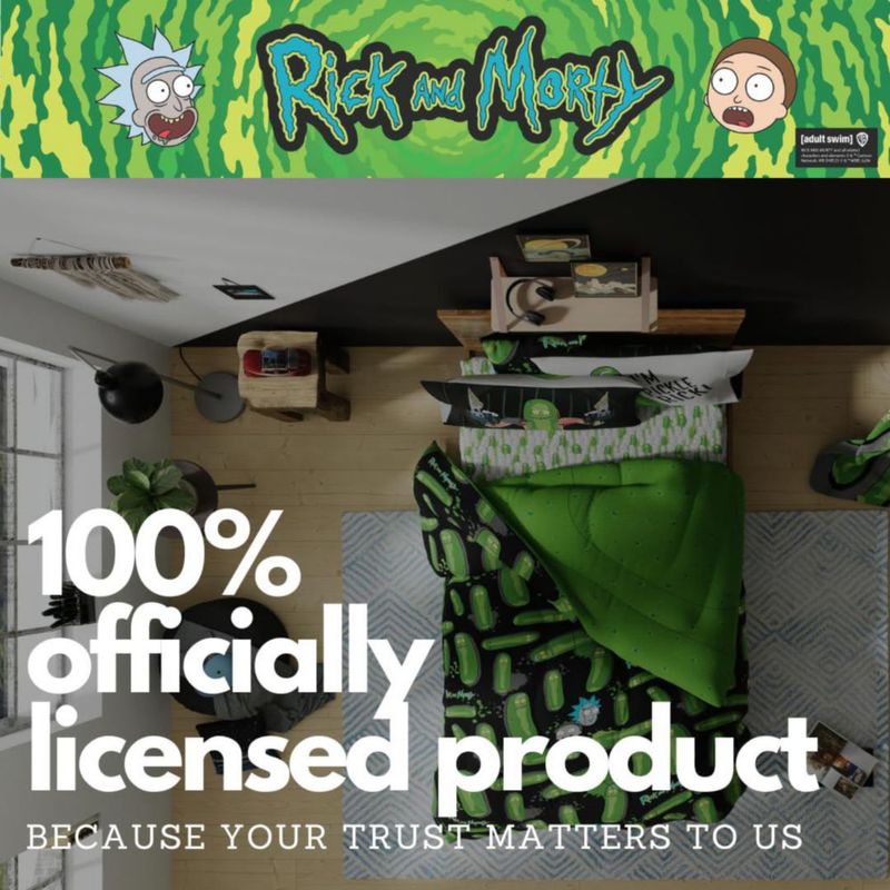 Juego de ropa de cama Franco Twin reversible de Rick & Morty