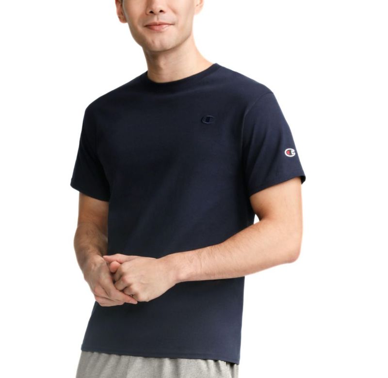 Camiseta Champion 4XL Alta Azul Marino Oscuro de Algodón