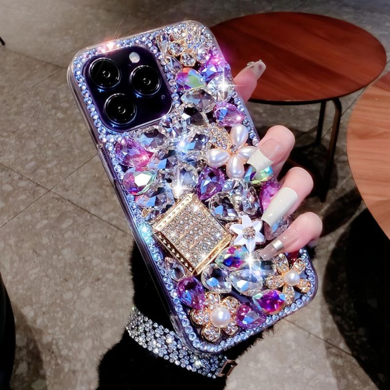 Funda MOSEZA para iPhone 14 con Brillo y Strass
