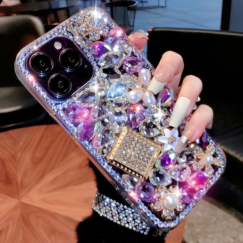 Funda MOSEZA para iPhone 14 con Brillo y Strass