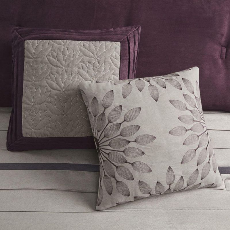Juego de cama Madison Park Queen 229 × 229 cm 7 piezas color morado