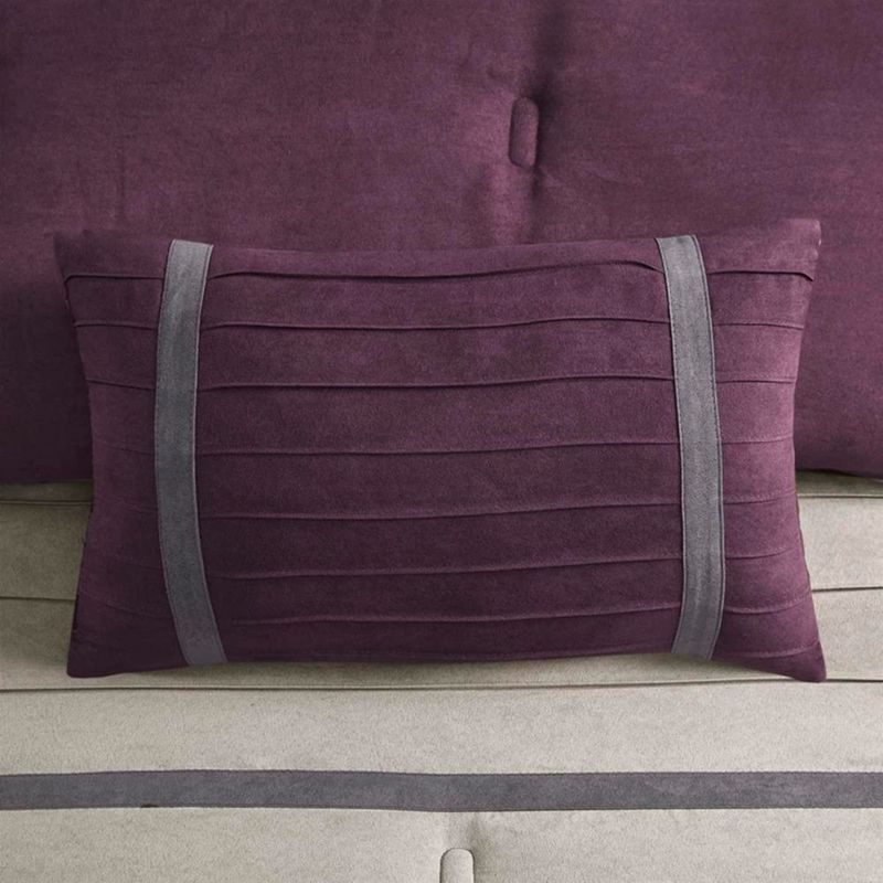 Juego de cama Madison Park Queen 229 × 229 cm 7 piezas color morado