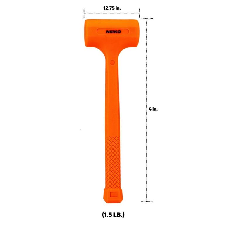 Martillo anti-rebote NEIKO 680 g Naranja neón de goma