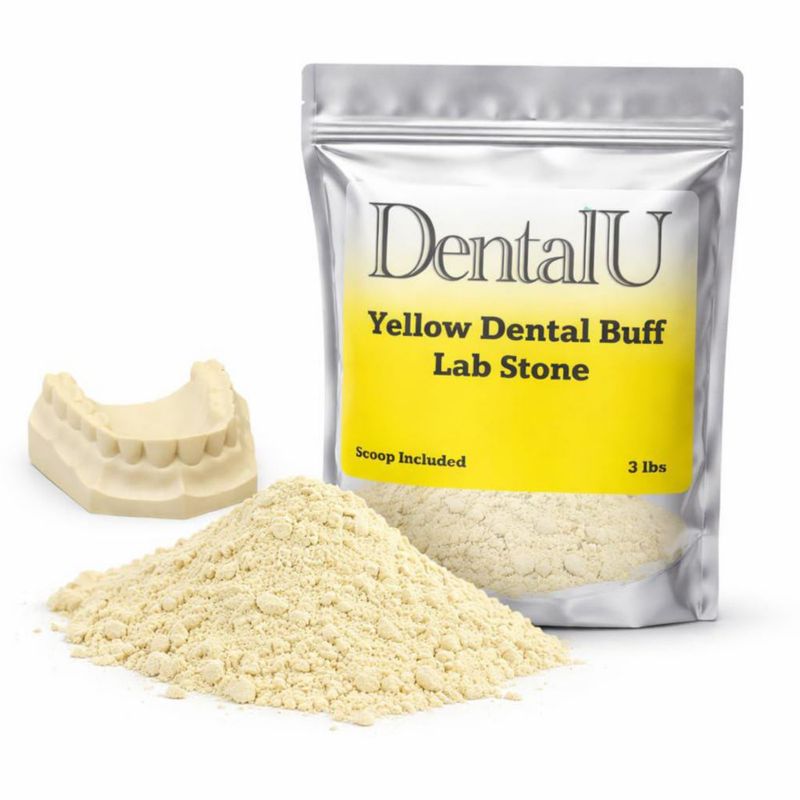 Piedra Dental DentalU 14 kg Amarilla Buff con Cuchara Incluida
