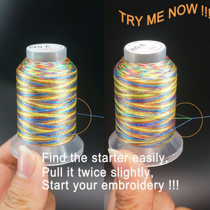 Hilo de bordado New Brothread 12 colores 500 m por carrete