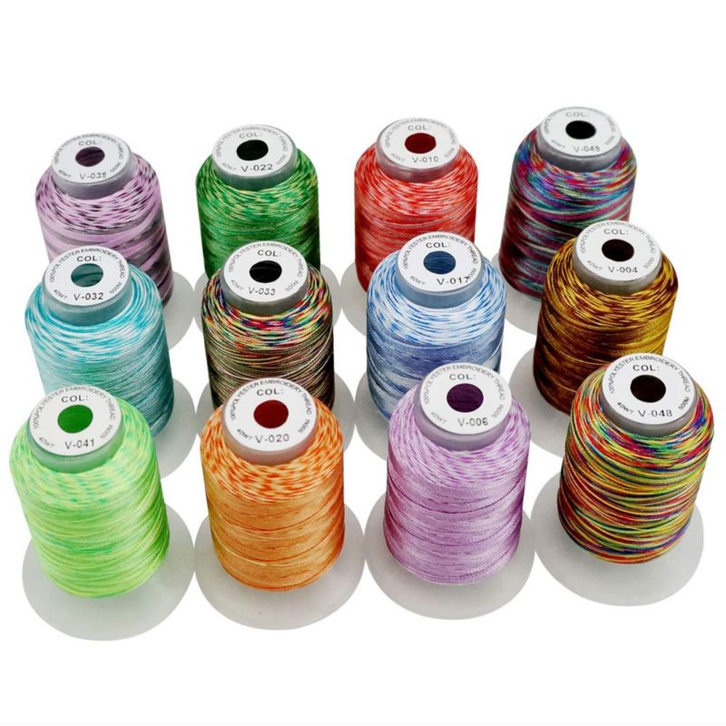 Hilo de bordado New Brothread 12 colores 500 m por carrete