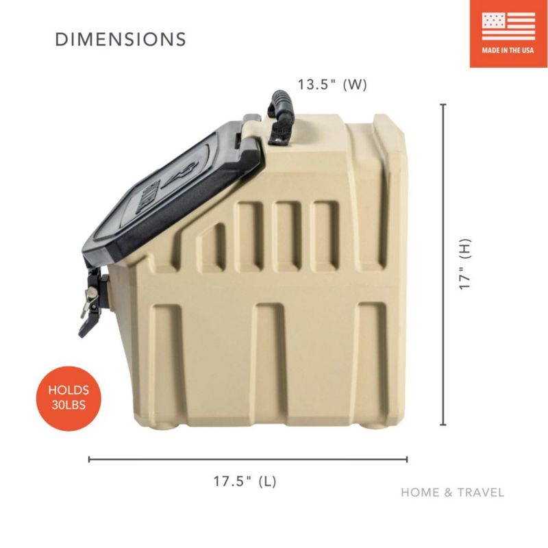 Contenedor de alimentos GUNNER 14 kg impermeable y hermético color arena