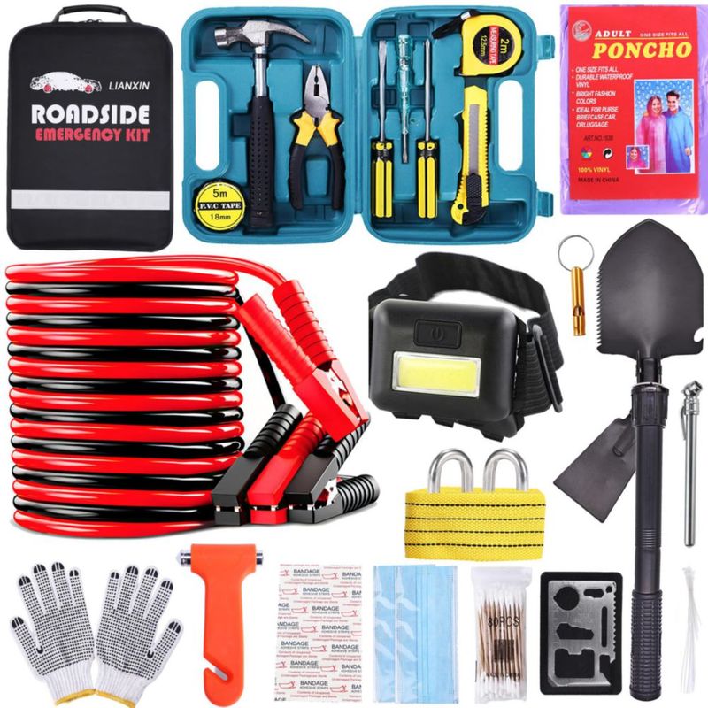 Kit de Emergencia Vial LIANXIN – Cables de Arranque