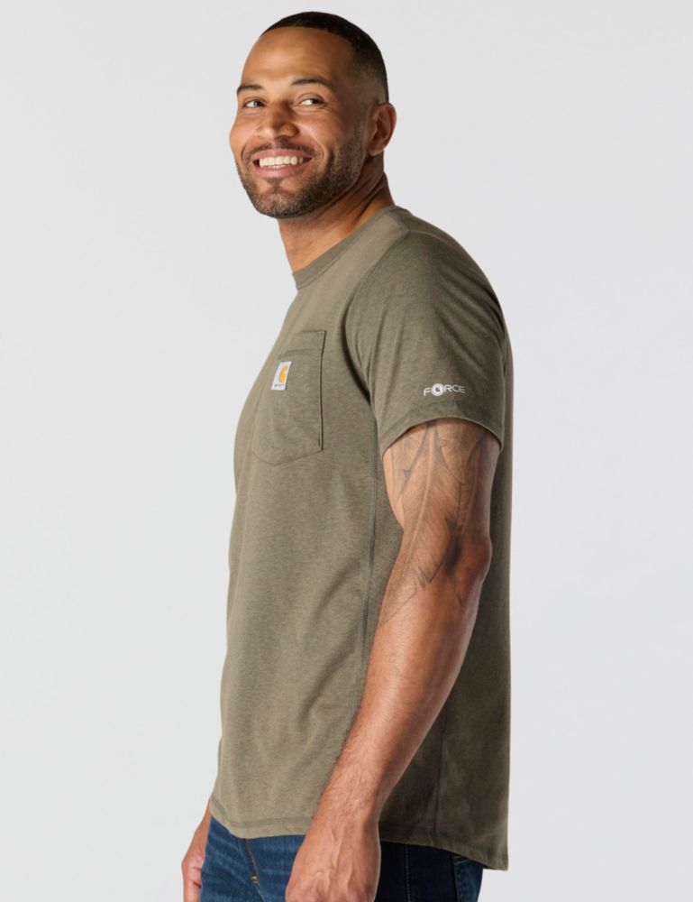 Camiseta para hombre Carhartt 4XL Basil Heather con bolsillo