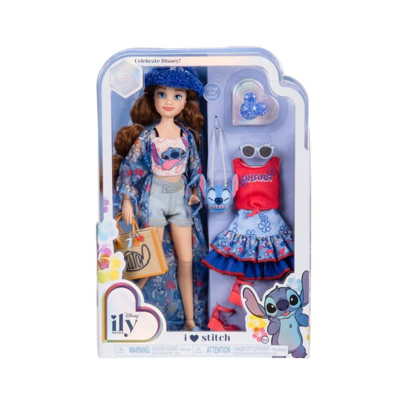 Muñeca Disney ILY 4ever Disney 100 puntadas 29 cm con atuendo y anillo