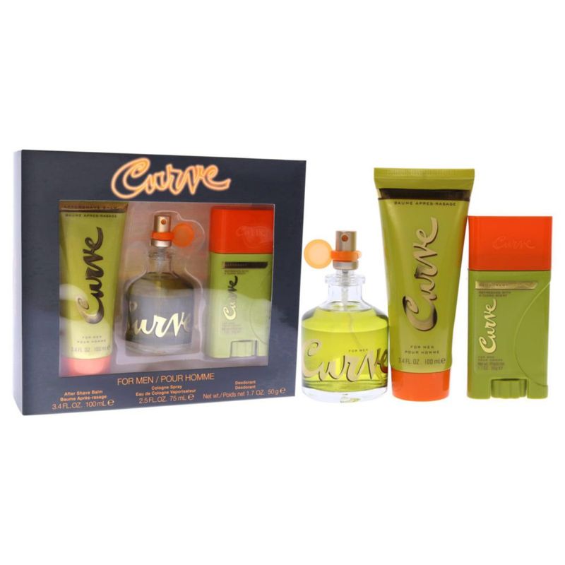 Set de Regalo Perfume Curve Curve para Hombre Eau de Colonia 75 ml 3 piezas