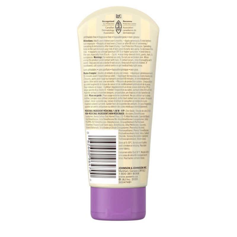 Protector solar Aveeno Baby SPF 50 88 ml para piel sensible