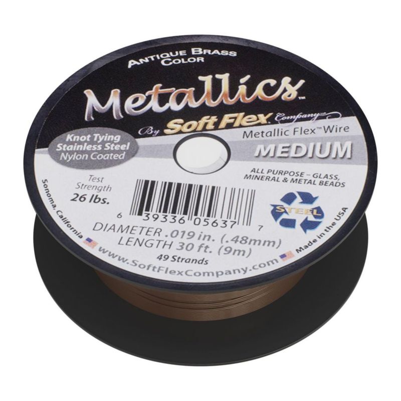 Alambre para abalorios Soft Flex 019 mm 9 m 49 hilos de nailon