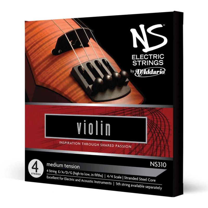 Cuerdas D'Addario NS310 NS para Violín – Tensión Media (Eléctrico y Acústico)